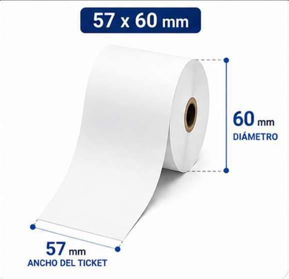 Rollo Bond Blanco 57x60 mm