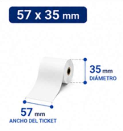 Rollo Térmico 57x35 mm