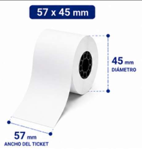 Rollo Térmico 57x45 mm