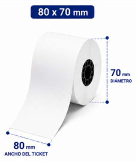 Rollo Térmico 80x70 mm